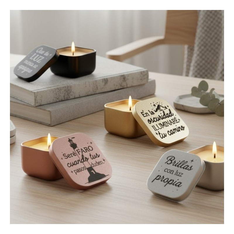 Velas personalizables con mensajes mágicos | Dcorazón