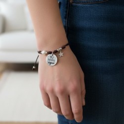 Pulsera con perla, diseñamos y personalizamos con tu texto | Dcorazón