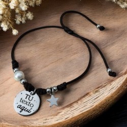 Pulsera con perla, diseñamos y personalizamos con tu texto | Dcorazón