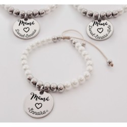 Pulsera perlas personalizada con el texto que quieras |Dcorazon