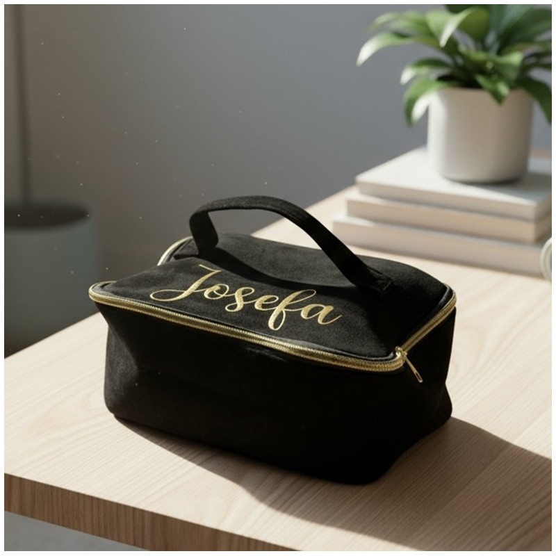 Neceser de terciopelo personalizado | Dcorazón
