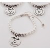 Pulsera de perlas personalizada para la abuela |Dcorazon