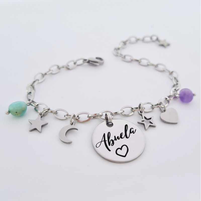 Pulsera de cadena personalizada montada en accero |Dcorazon