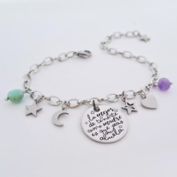 Pulsera de cadena personalizada montada en accero |Dcorazon