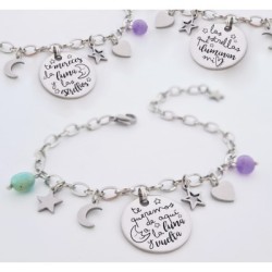 Pulsera para mamá de cadena personalizada montada en accero |Dcorazon
